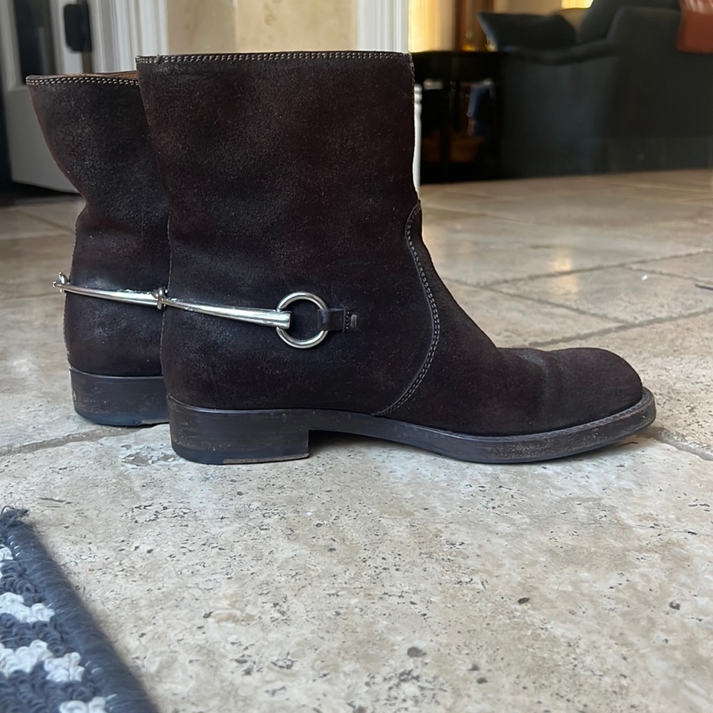 Gucci horsebit low ankle boots